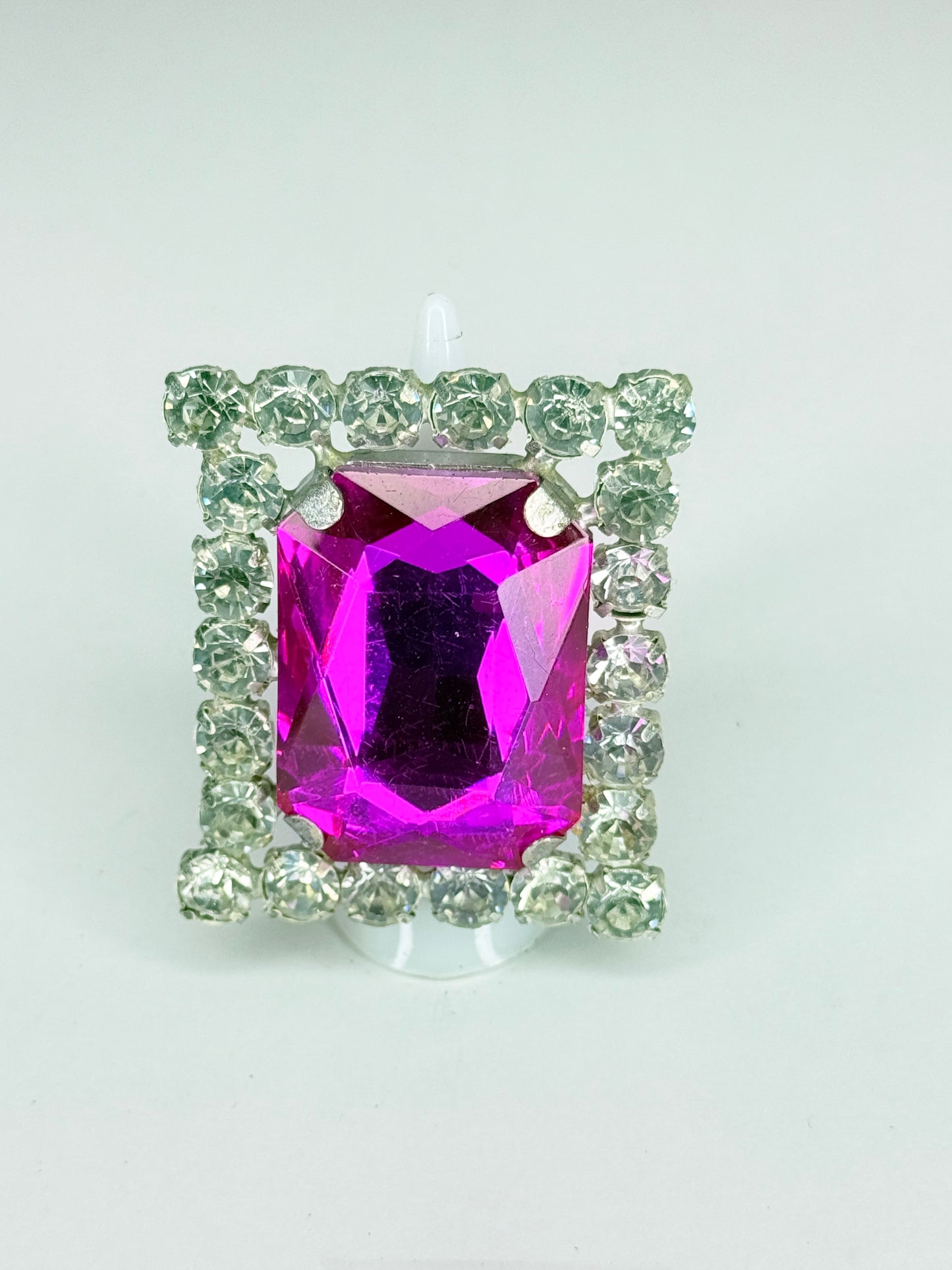 Fuchsia & Clear Ring