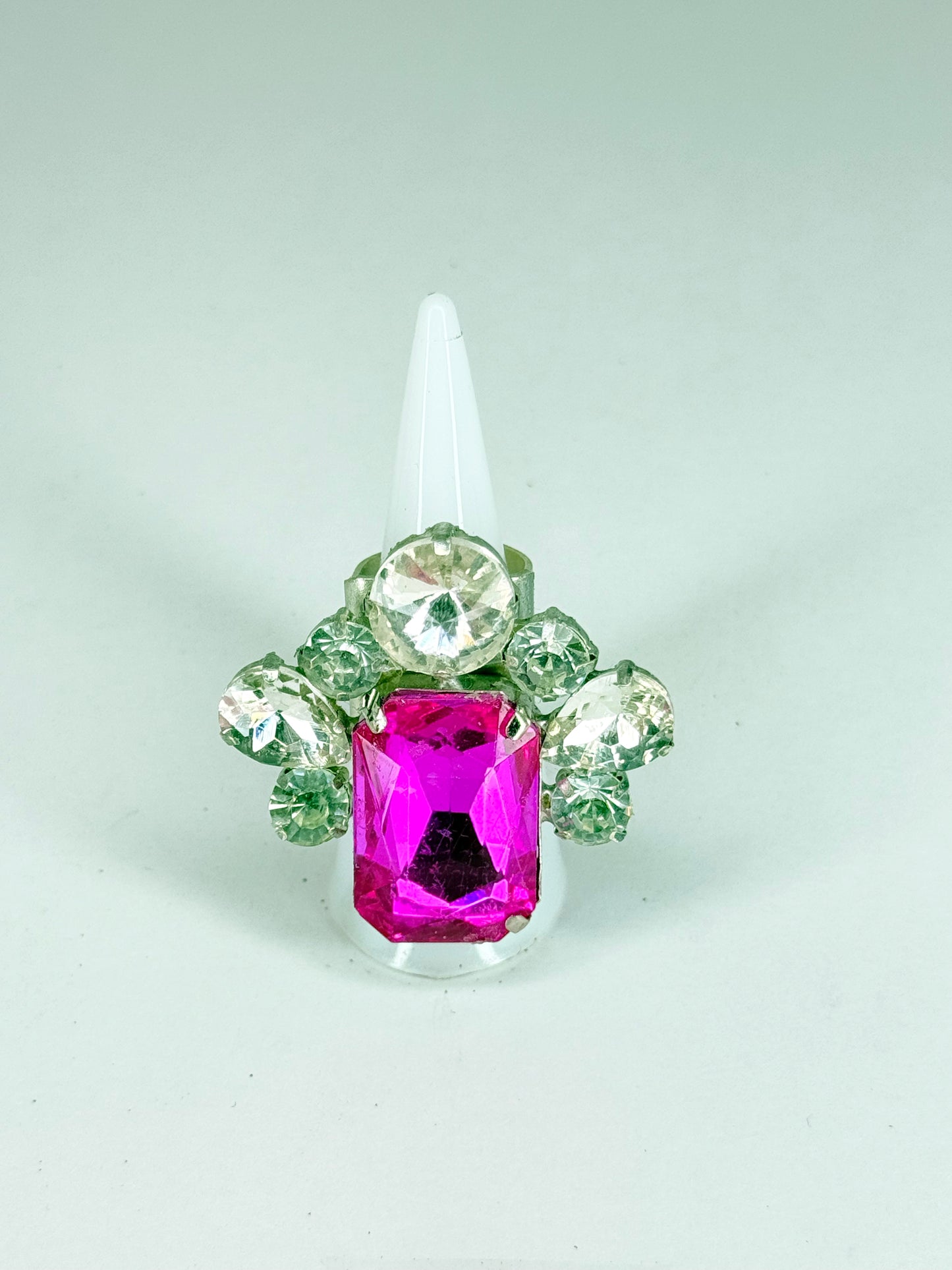 Fuchsia & Clear Ring