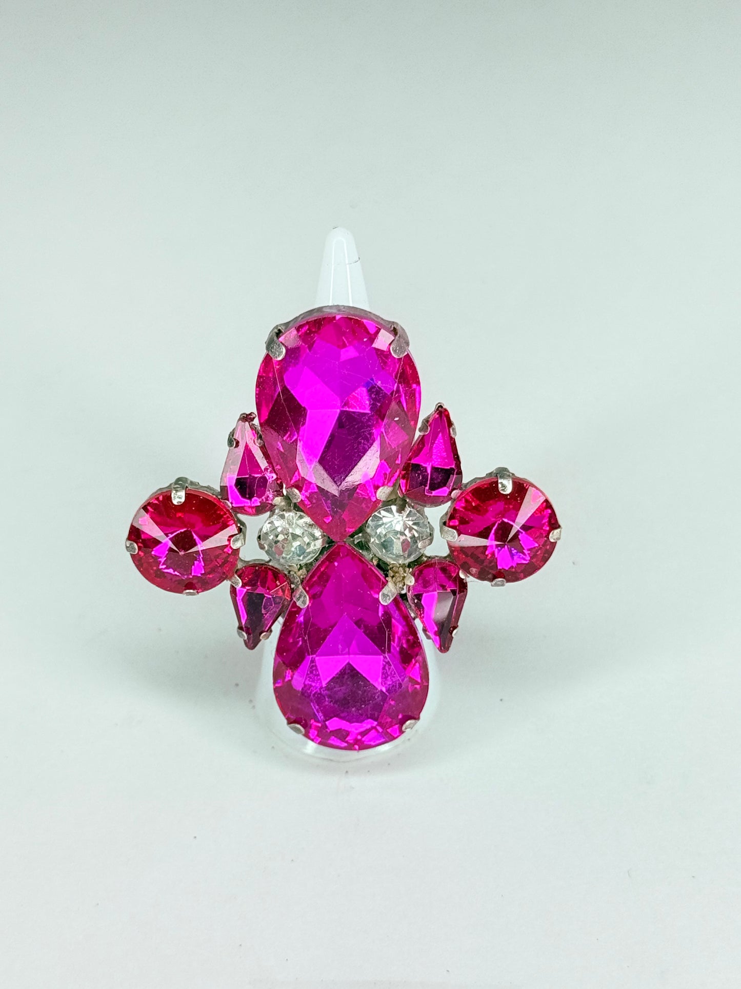Fuchsia & Clear Ring