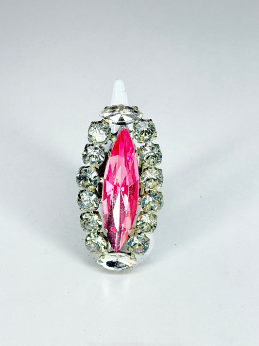 Rose Pink & Clear Ring