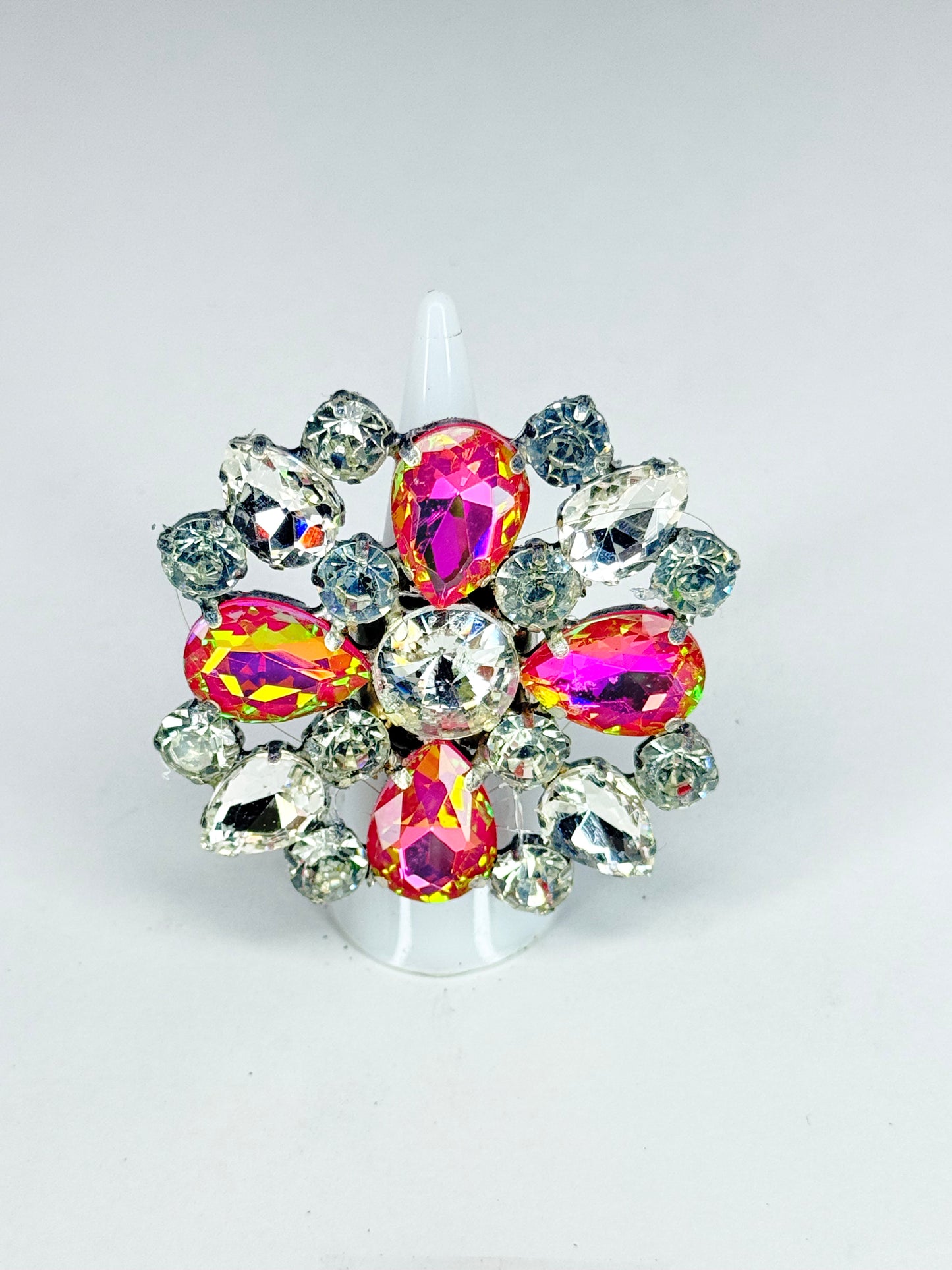 Metallic Rose & Clear Ring