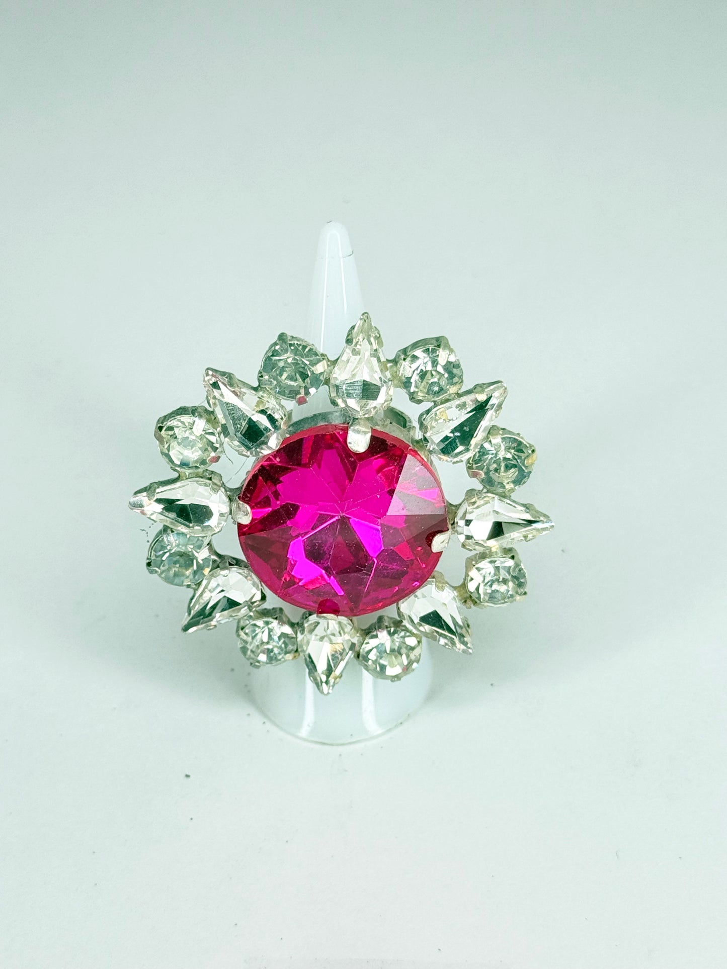 Fuchsia & Clear Ring