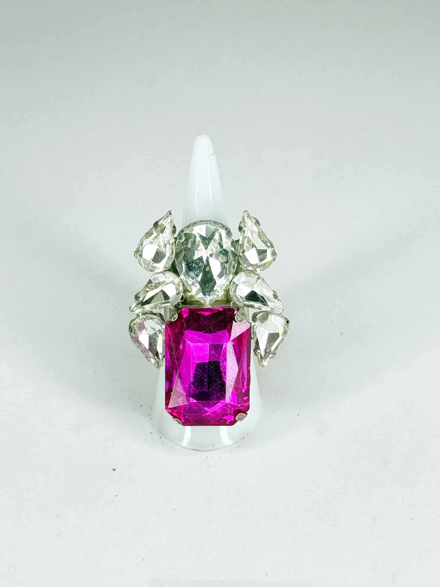 Fuchsia & Clear Ring