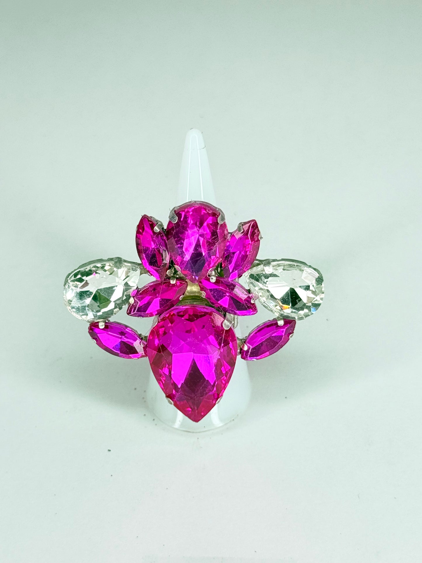 Fuchsia & Clear Ring