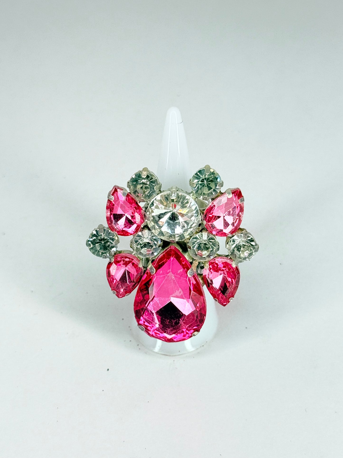 Rose Pink & Clear Ring