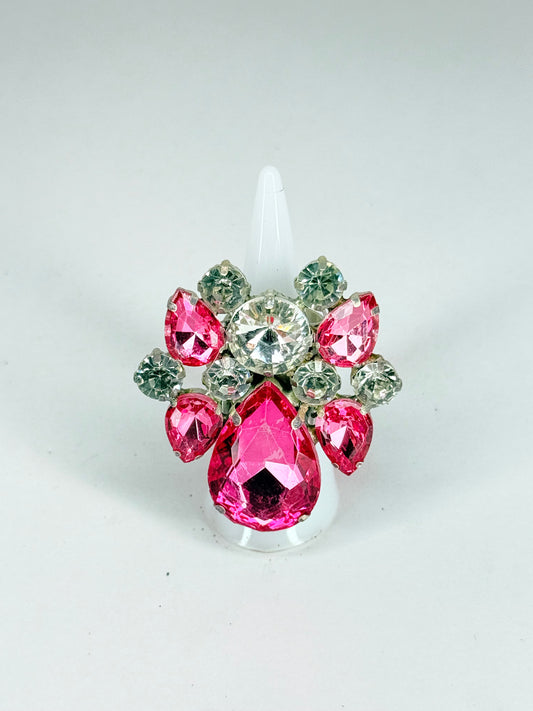 Rose Pink & Clear Ring