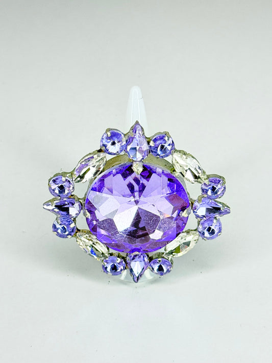 Violet & Clear Ring