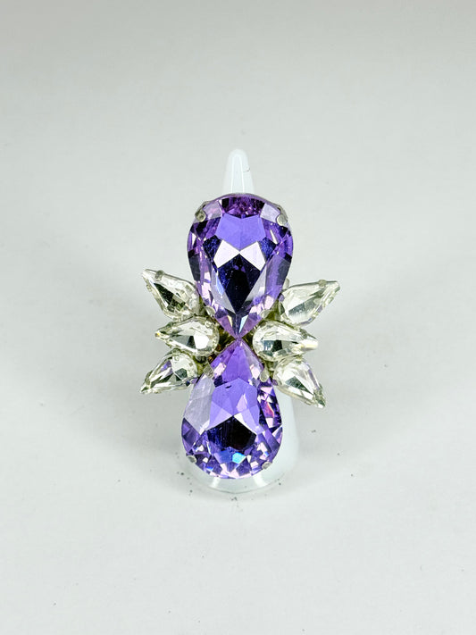 Violet & Clear Ring
