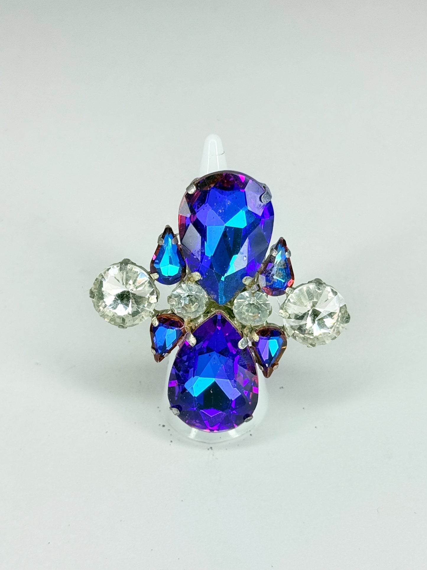 Heliotrope Blue & Clear Ring