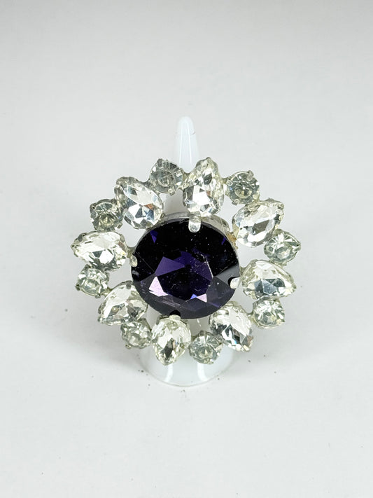 Deep Purple & Clear Ring