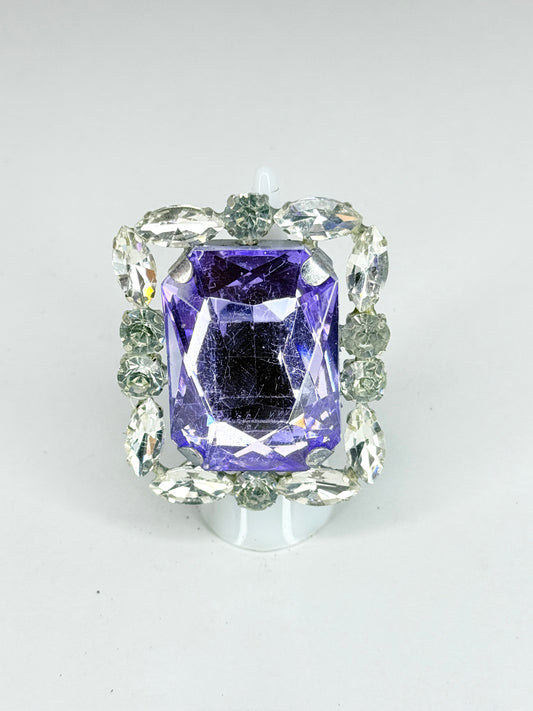 Violet & Clear Ring