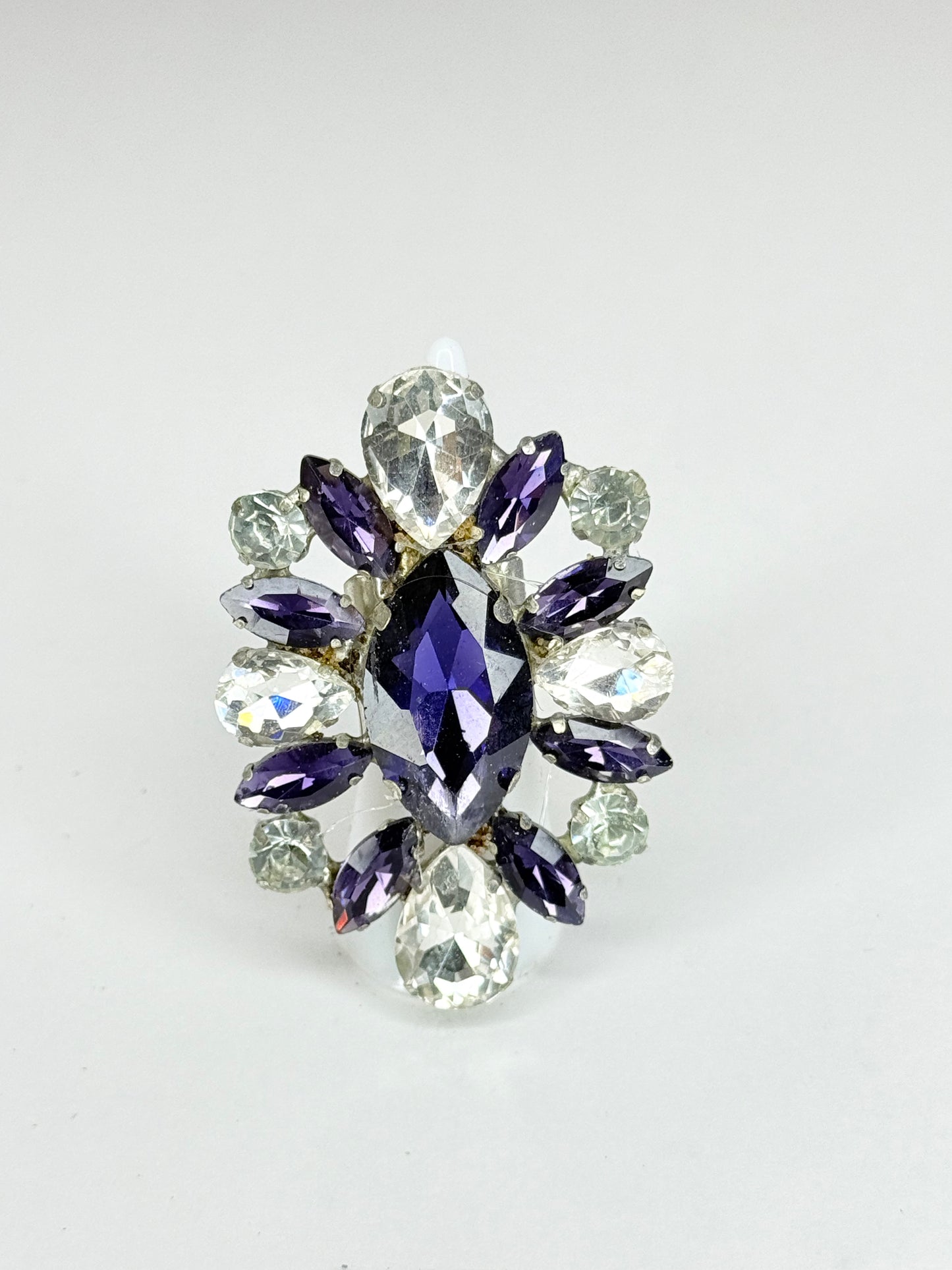 Dark Purple & Clear Ring