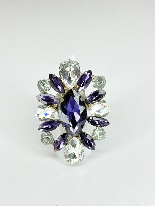 Dark Purple & Clear Ring