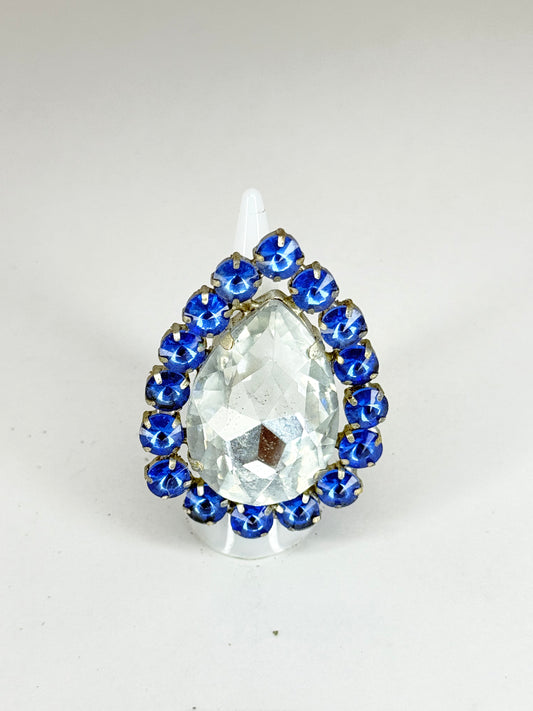 Sapphire Blue & Clear Ring