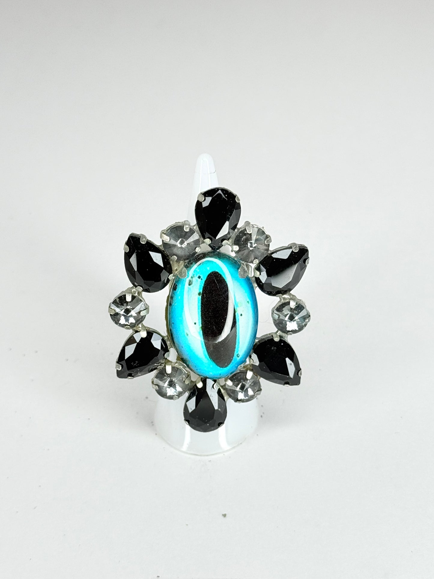 Blue & Black Eyeball Ring