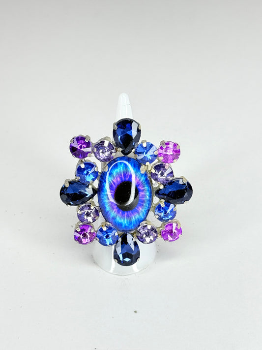 Blue & Purple Eyeball Ring