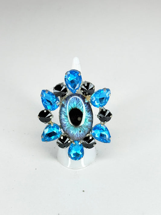 Blue Eyeball Ring