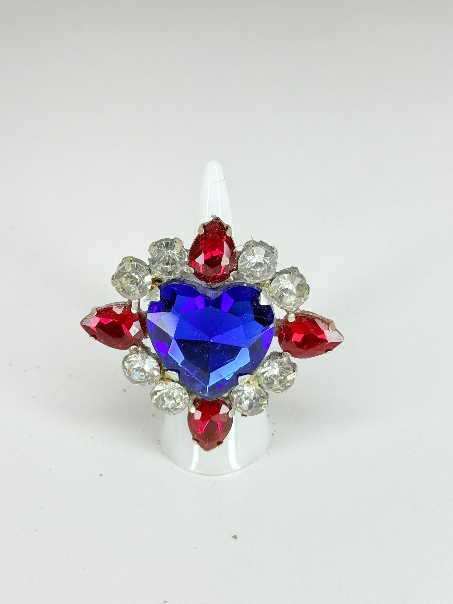 Cobalt Blue Heart Ring