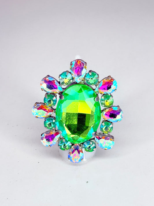 Neon Green Mocha AB Ring