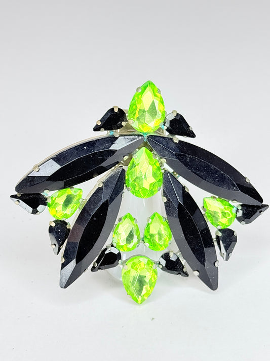 Lime Green & Black Ring