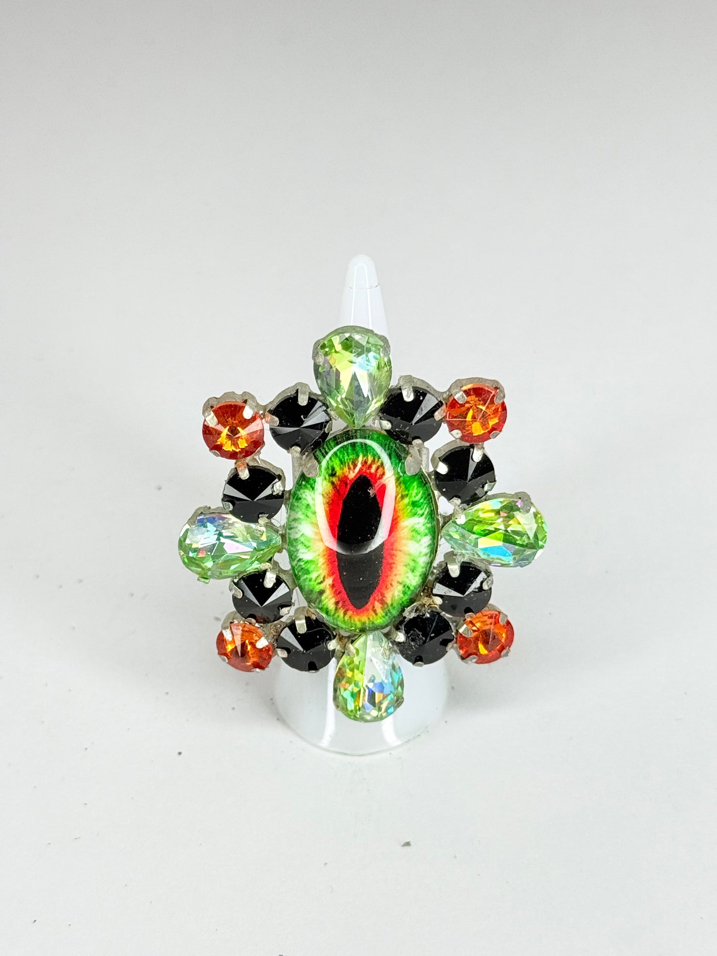 Green & Black Eyeball Ring