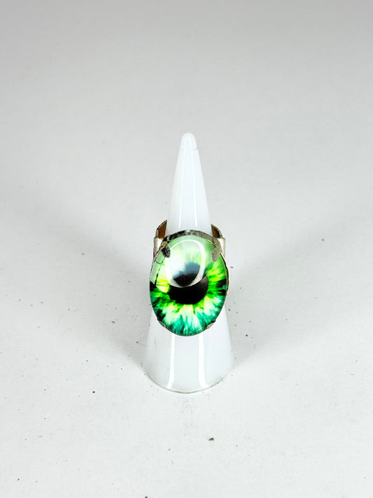 Green Eyeball Ring