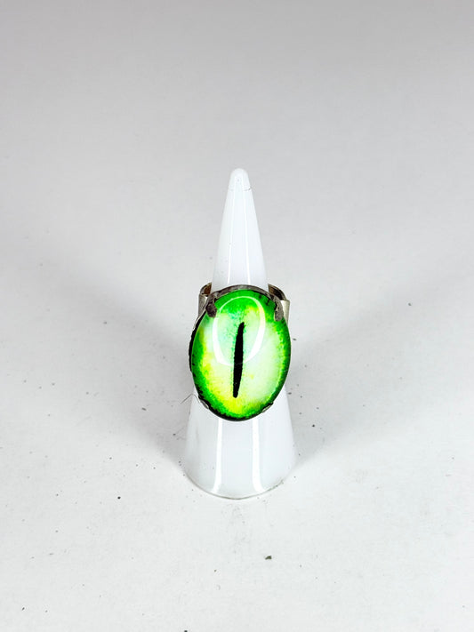 Green Eyeball Ring
