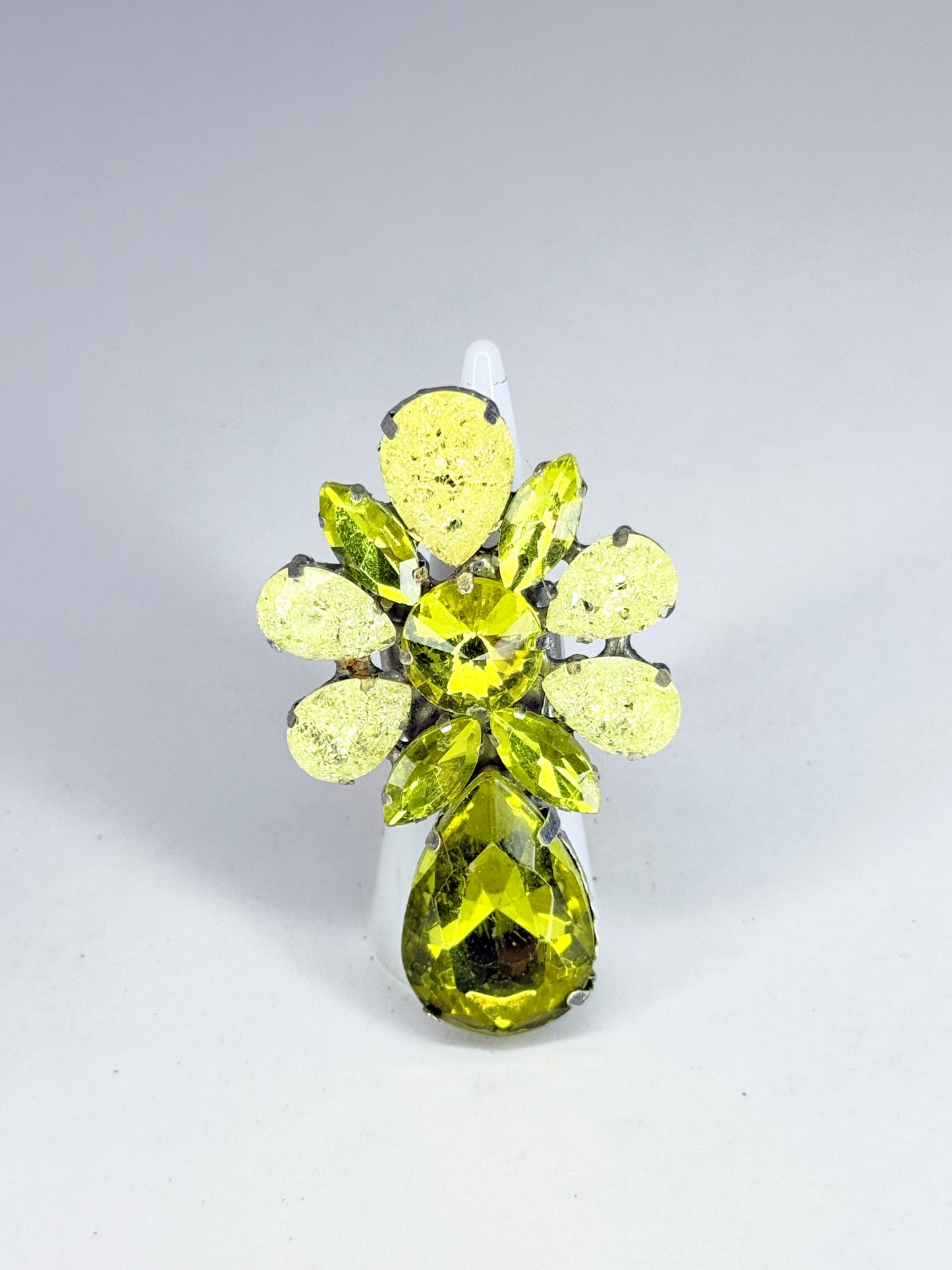 Yellow & Shattered Glass Ring