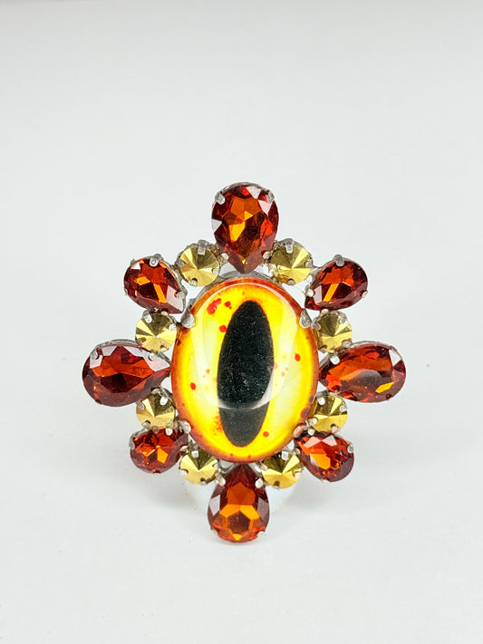 Brown & Gold Eyeball Ring
