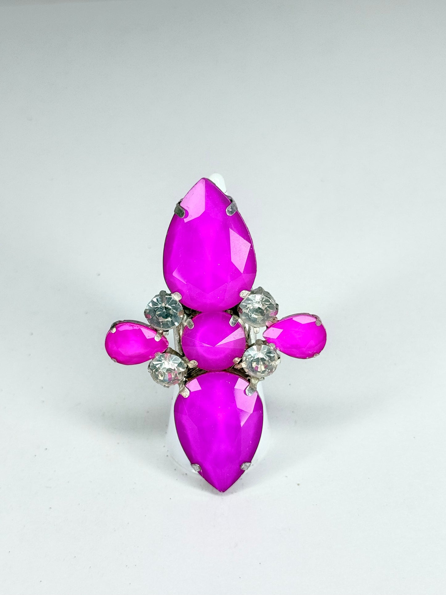 Fuchsia Mocha & Clear Ring