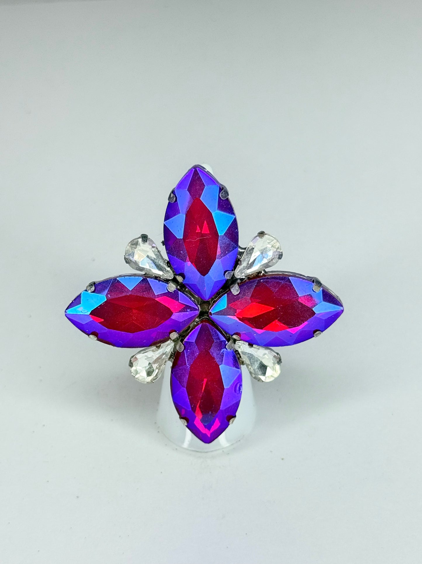 Fuchsia AB & Clear Ring