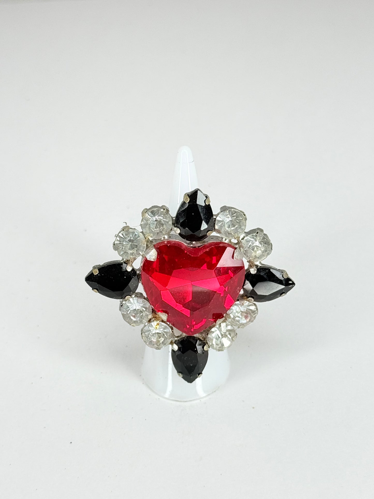 Red & Black Heart Ring