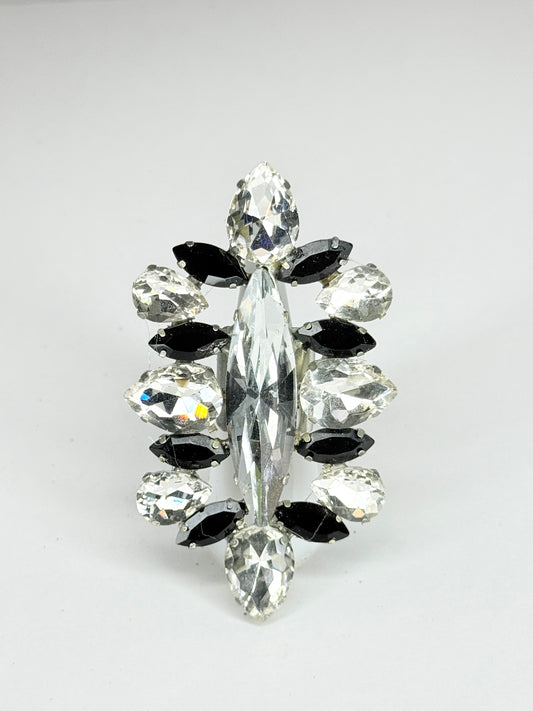 Clear & Black Ring
