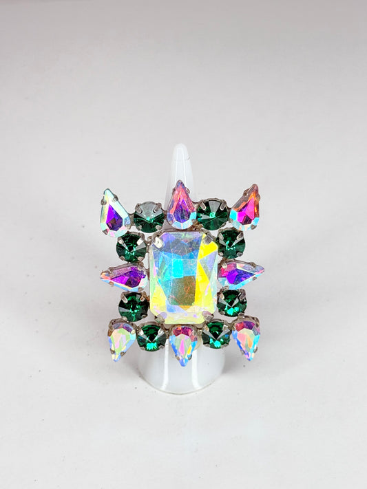 AB & Green Zircon Ring