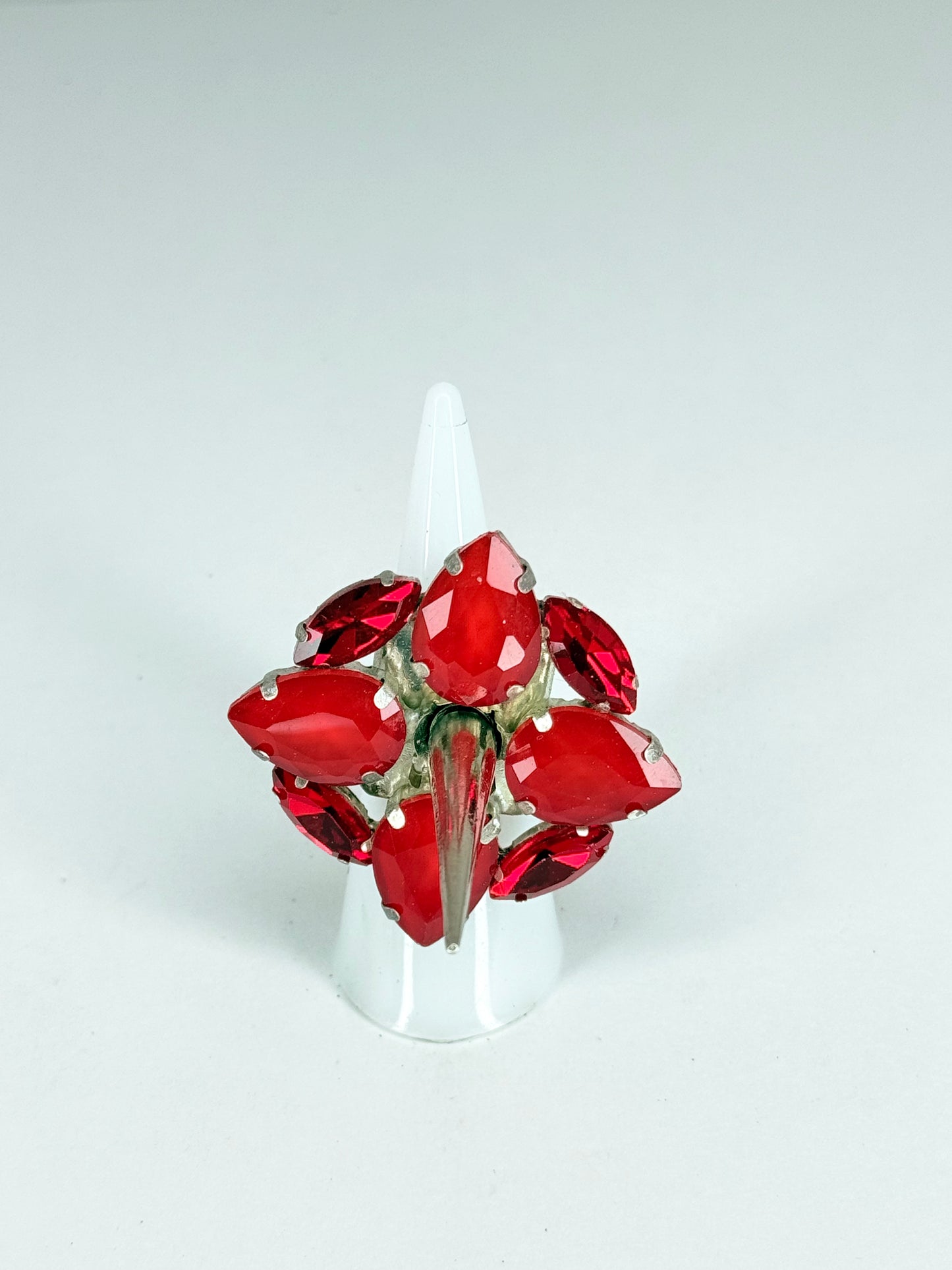 Red & Red Mocha Spike Ring