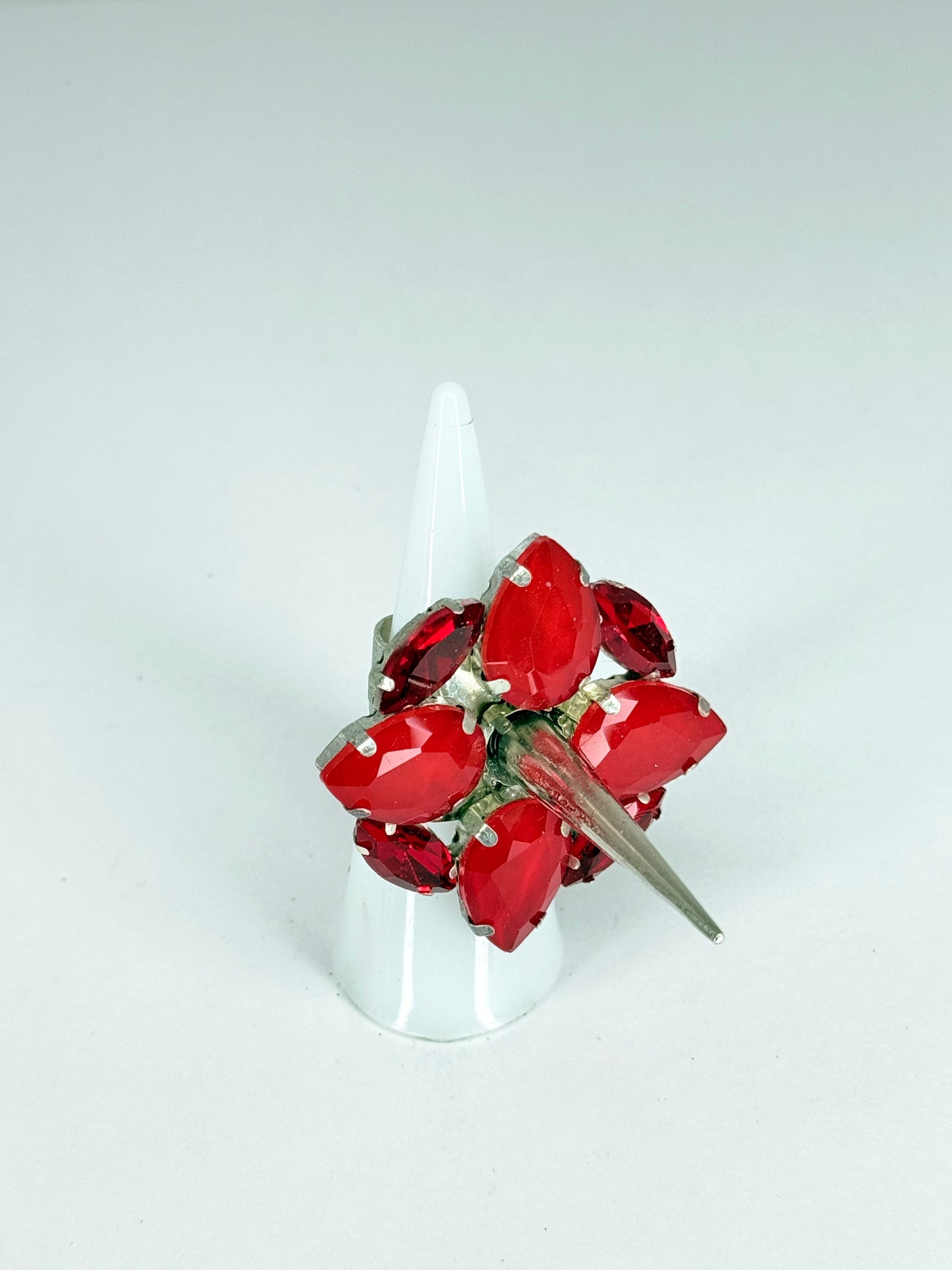 Red & Red Mocha Spike Ring