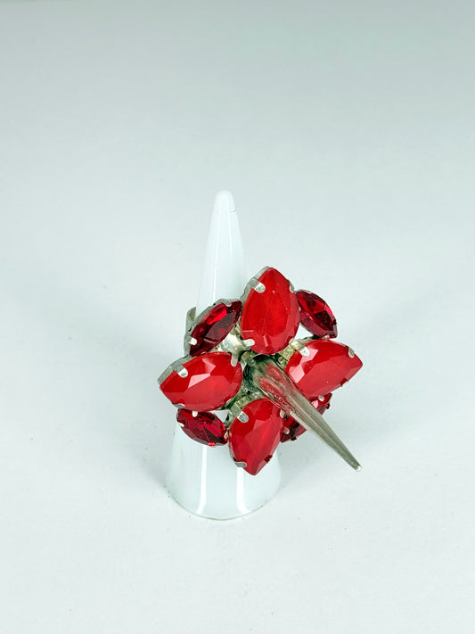 Red & Red Mocha Spike Ring