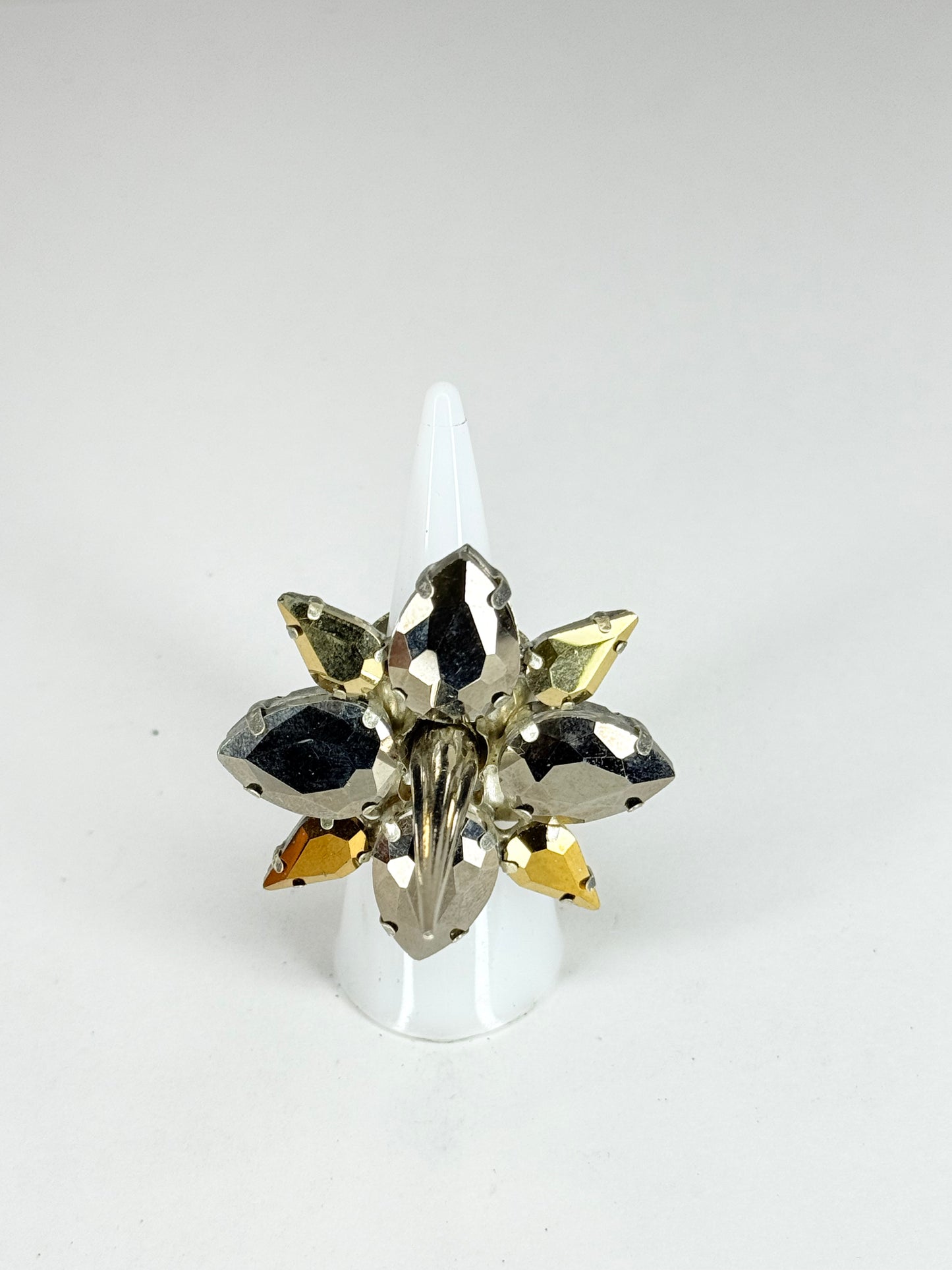 Gold & Gunmetal Spike Ring