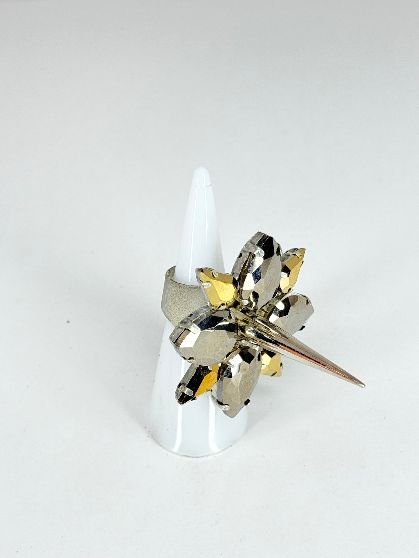 Gold & Gunmetal Spike Ring