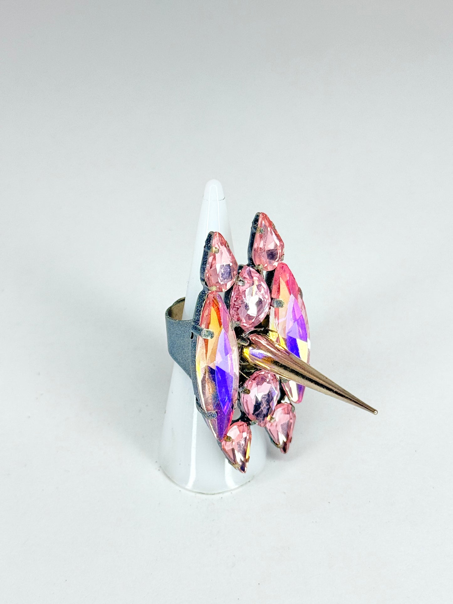 Light Pink Spike Ring