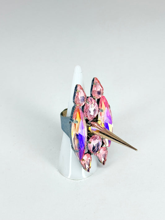Light Pink Spike Ring