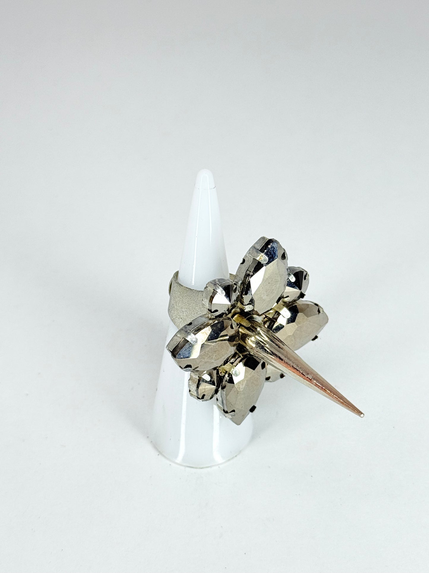 Gunmetal Grey Spike Ring