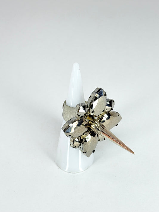Gunmetal Grey Spike Ring