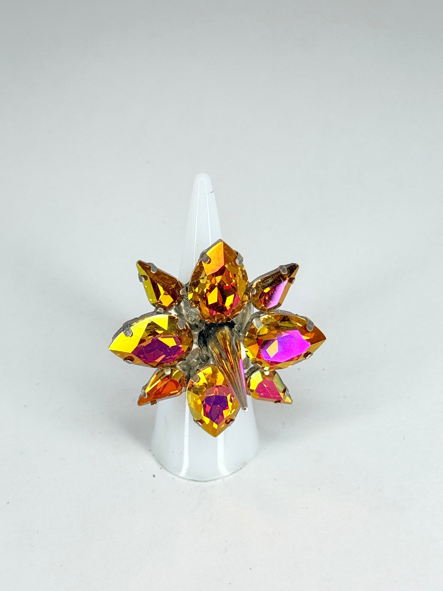 Bronzed Orange Spike Ring