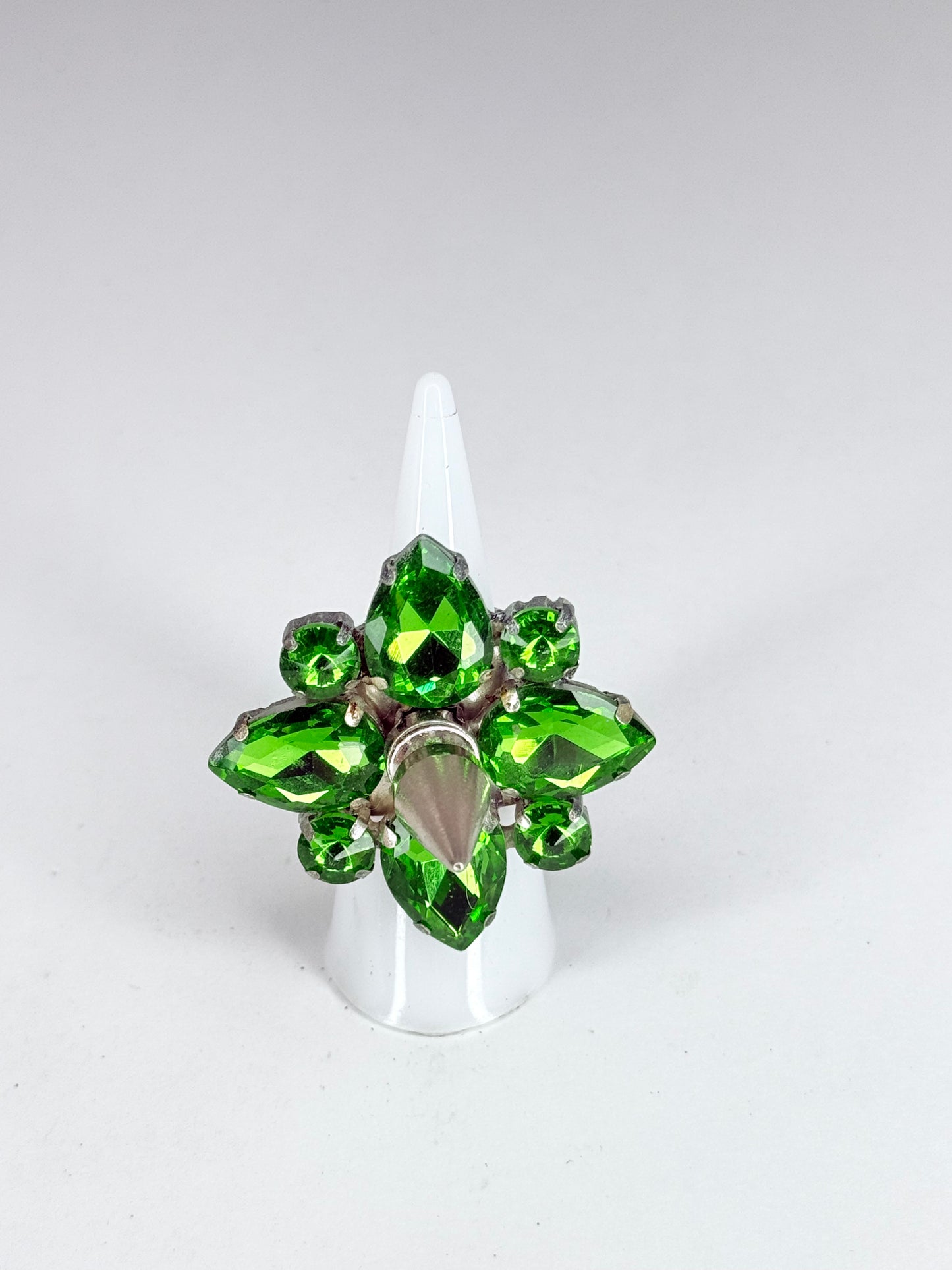 Emerald Green Spike Ring