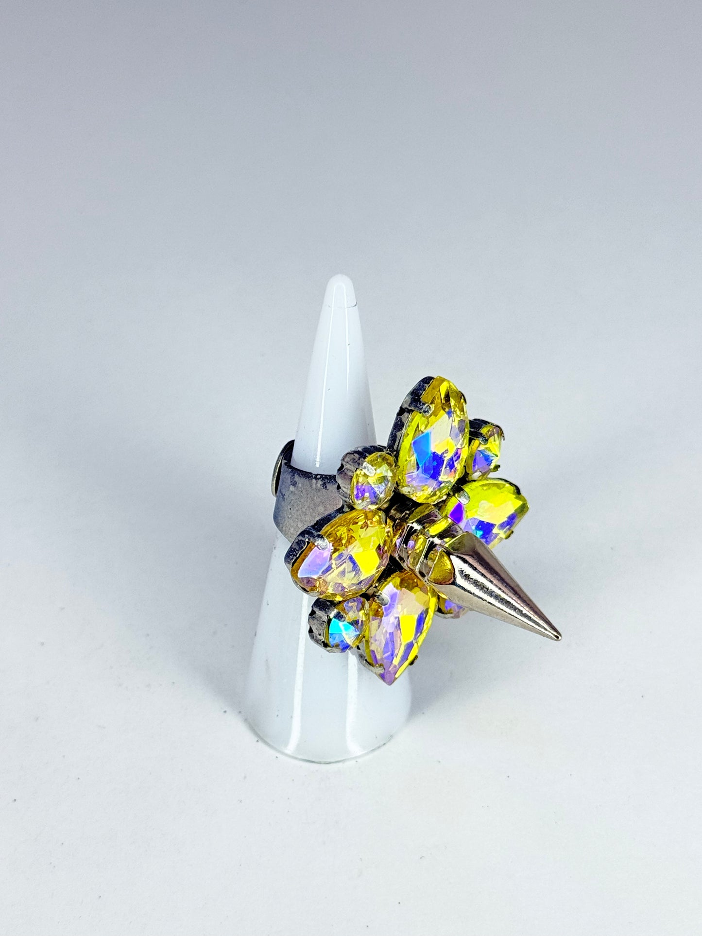Yellow AB Spike Ring