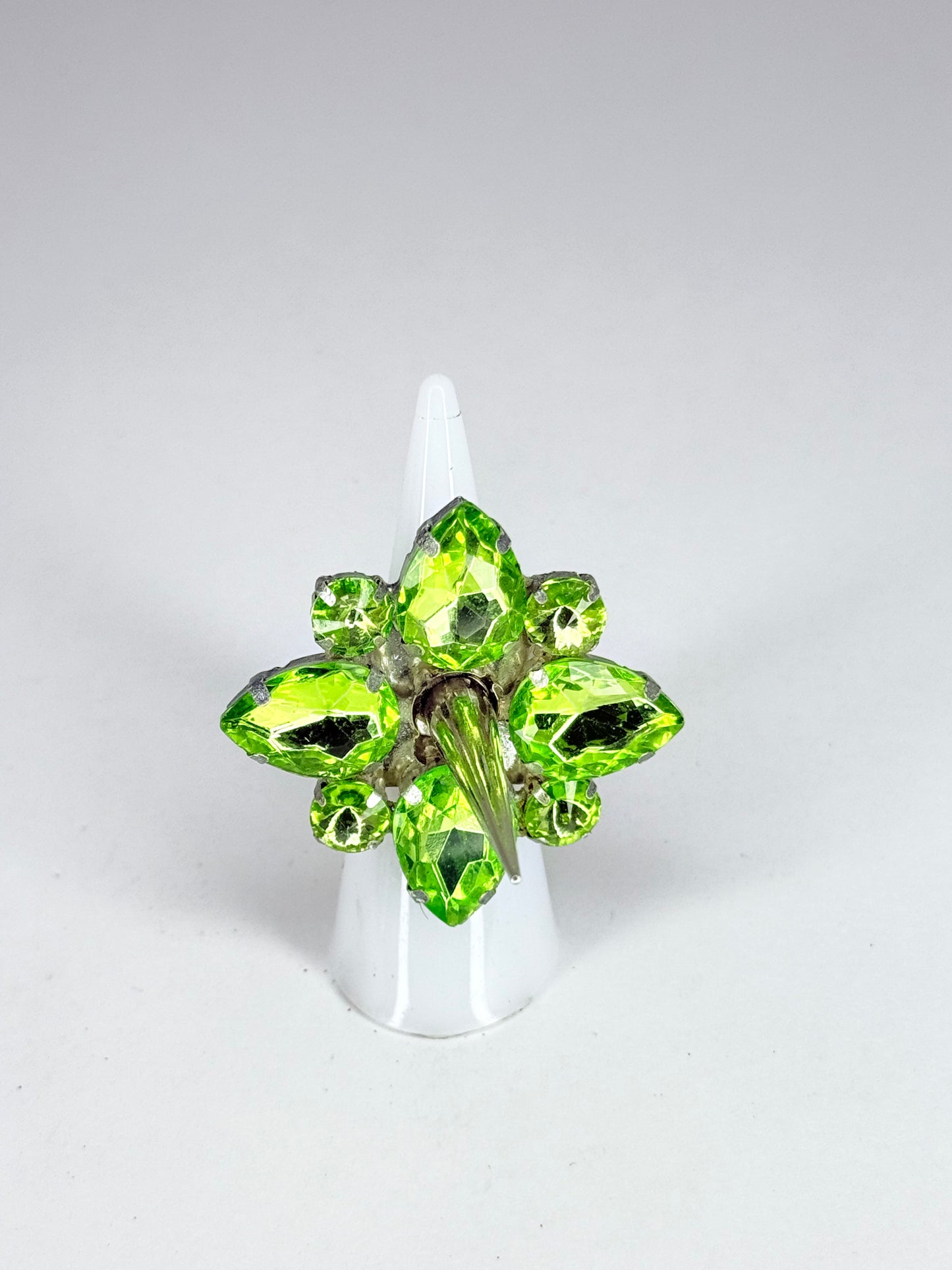 Lime Green Spike Ring