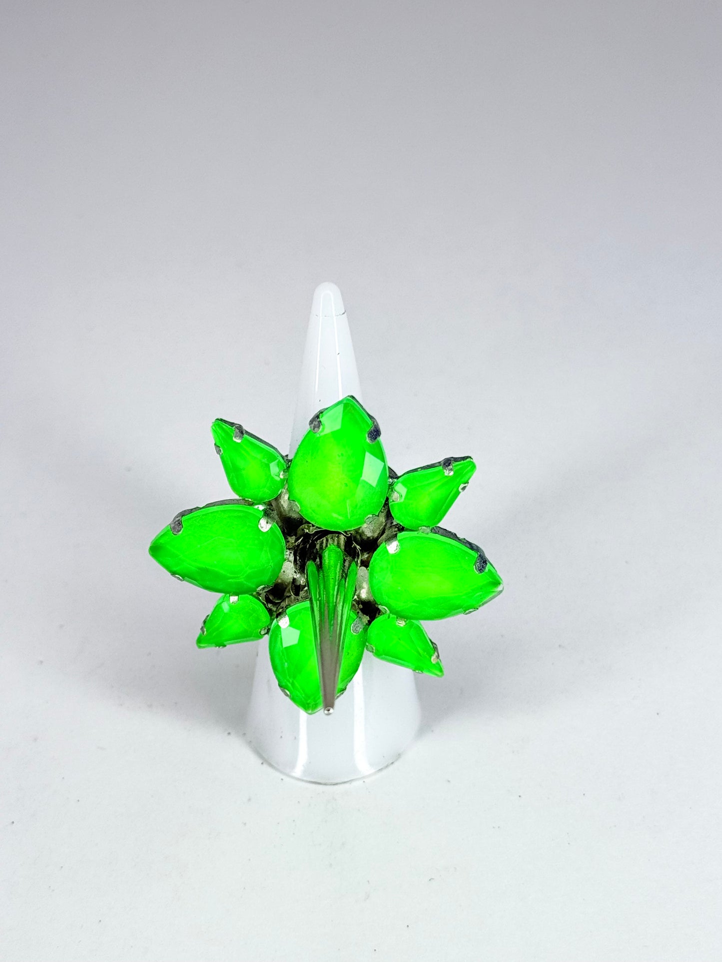 Neon Green Spike Ring