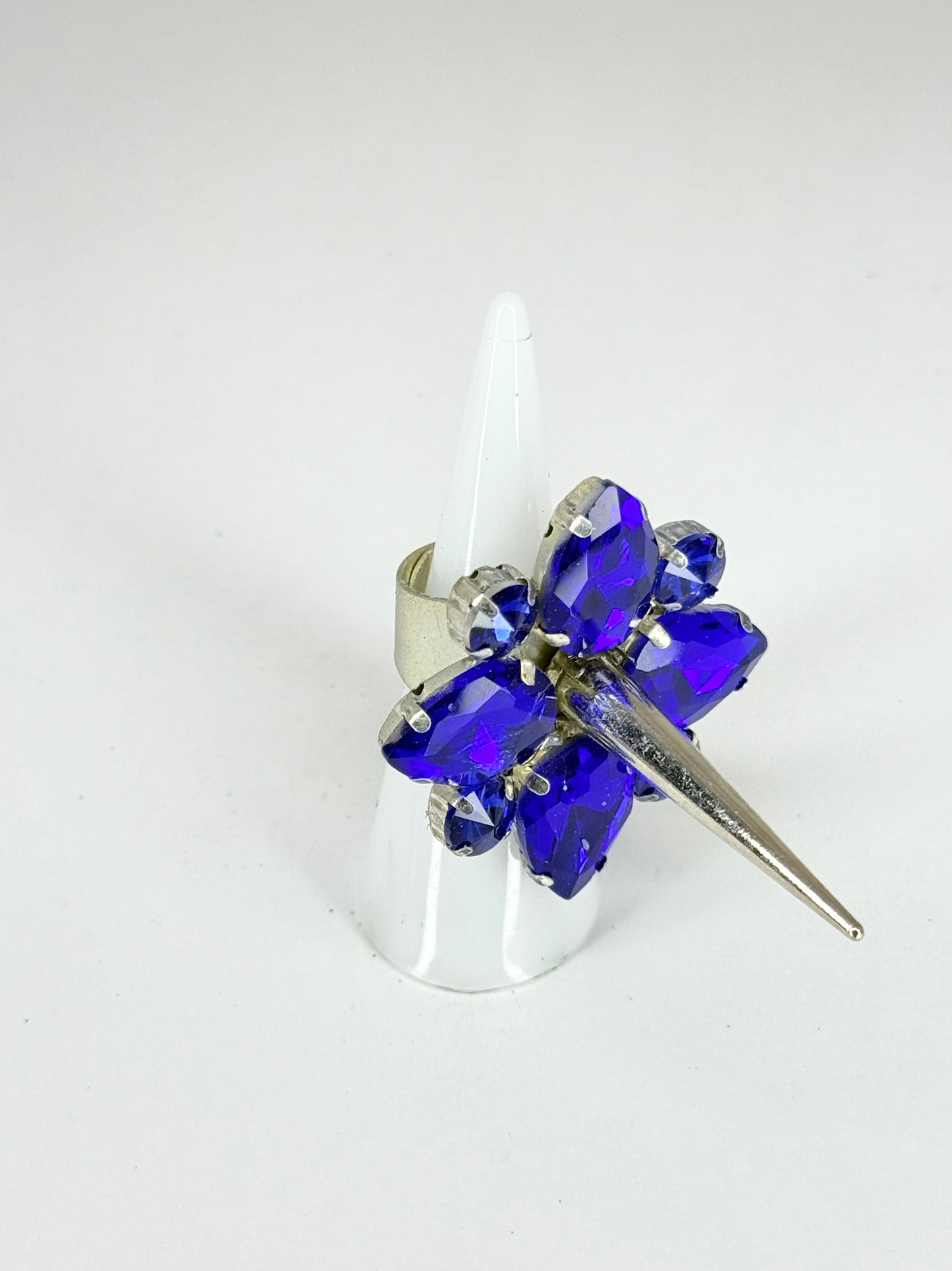Cobalt Blue Spike Ring