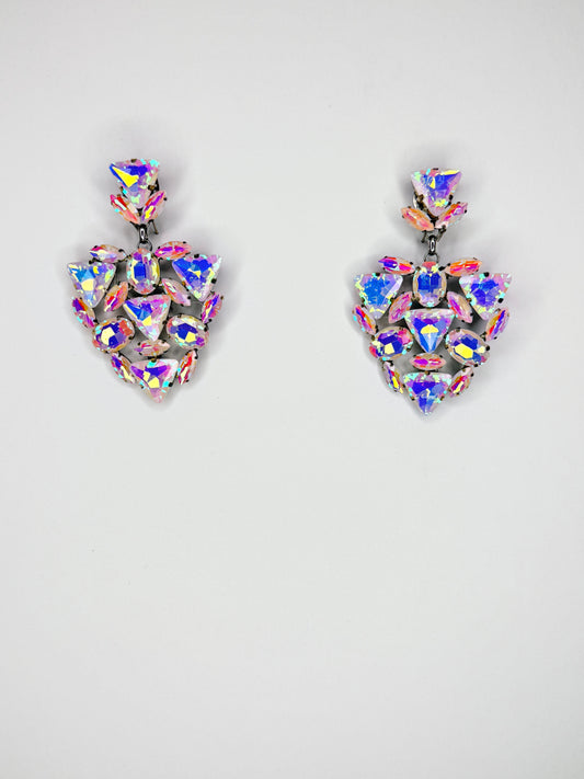 White Mocha AB Earrings - Medium Size